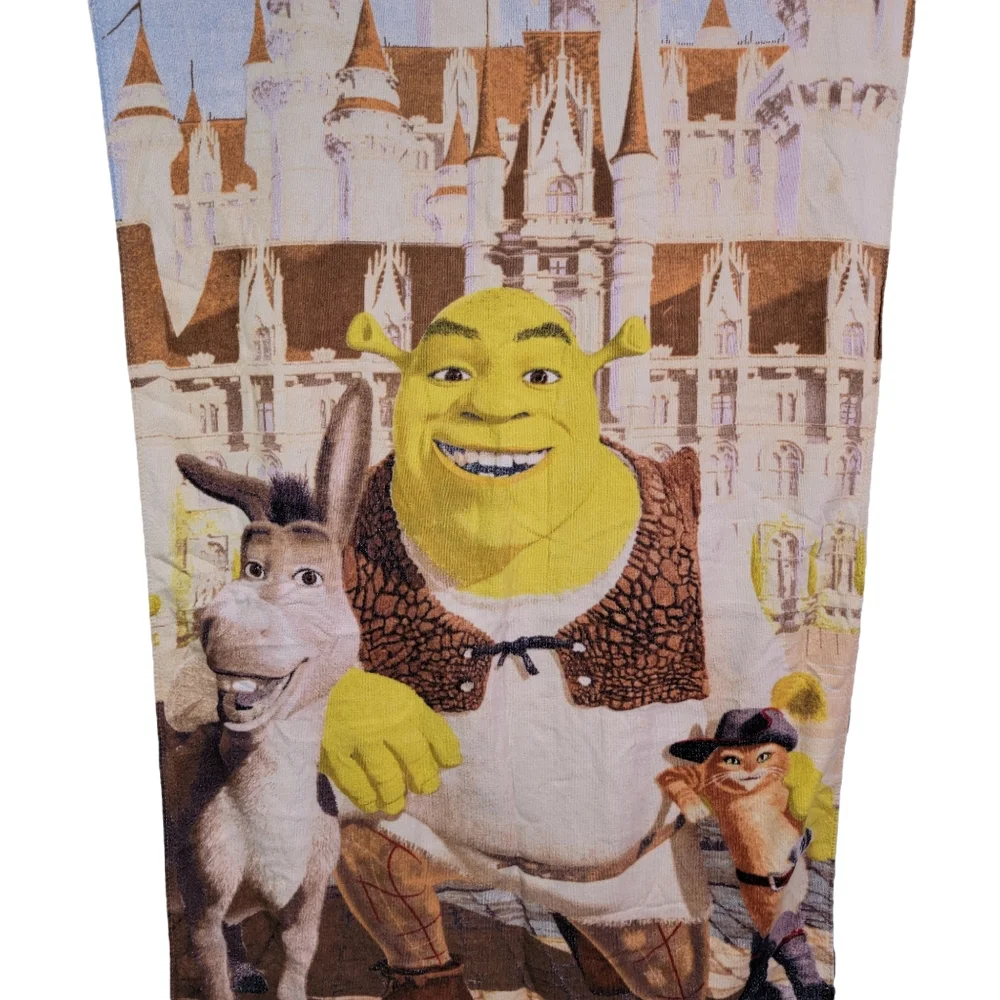 Shrek the Third Vintage Y2K Beach Pool Oversized Graphic Towl